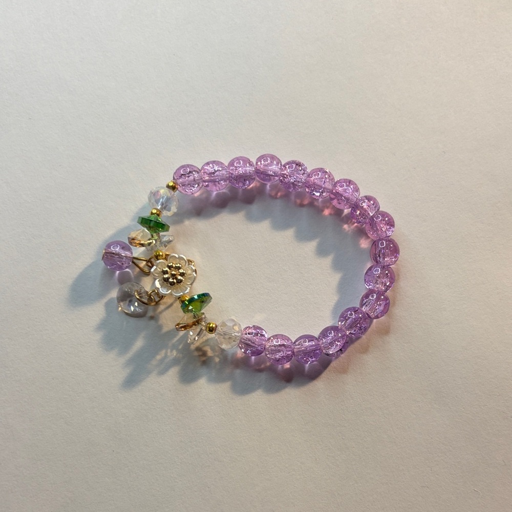 Elegant Purple Beaded Bracelet